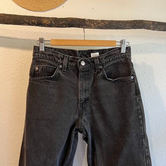 550 Levi's Vintage 90s Black Orange Tab USA Made Relaxed Fit Jeans Size 28 - Picture 3 of 13